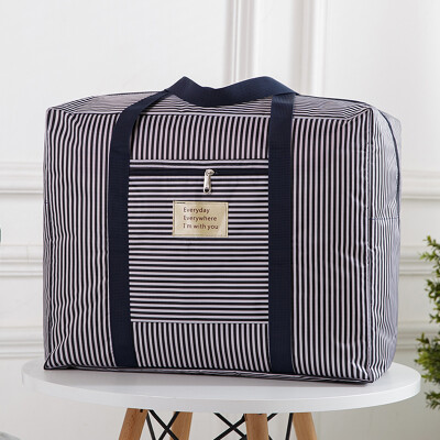 

Shouyou new thick extra large quilt bag Oxford cloth quilt storage bag storage luggage bag clothing storage sorting bag large JD-SN-16 Navy blue stripes