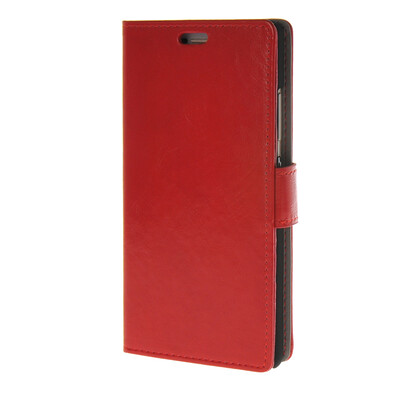 

MOONCASE Smooth PU Leather Flip Wallet Card Slot Bracket Back чехол для Huawei Ascend P8 lite Red