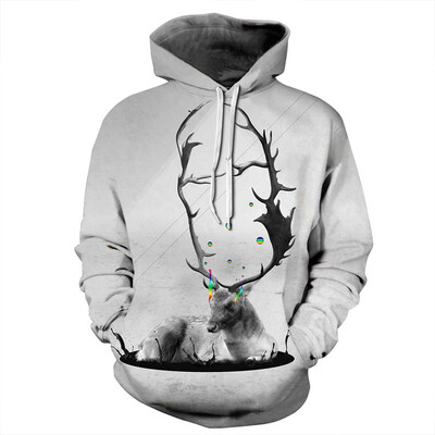 

QYDM0283Mens Hoodie 3D Printed Women Pullover Sweater