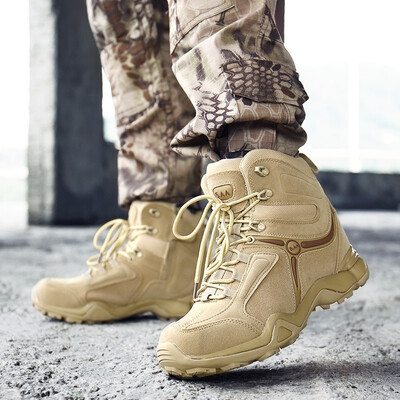 

outdoor tactical men boots hiking climbing shoes breathable lightweight mountain hiking boots shoes