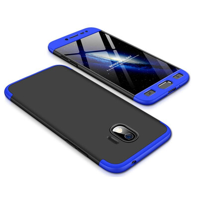 

MOONCASE Three-parts structure design Full Protection Hard Plastic Combination Case for Samsung Galaxy J2 Pro 2018 Black Blue