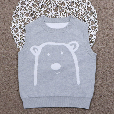 

2018 New Childrens Vest Mens&Girls Clothing Baby Baby Pure Cotton Sweater