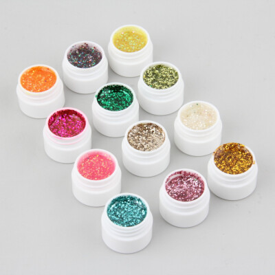 

12pcs Transparent/Glittery/Solid Pure UV GEL Extension DIY Builder Nail Art