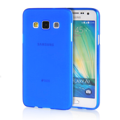 

MOONCASE Transparent Soft Flexible Silicone Gel TPU Skin Shell Back ЧЕХОЛ ДЛЯ Samsung Galaxy A3 Blue