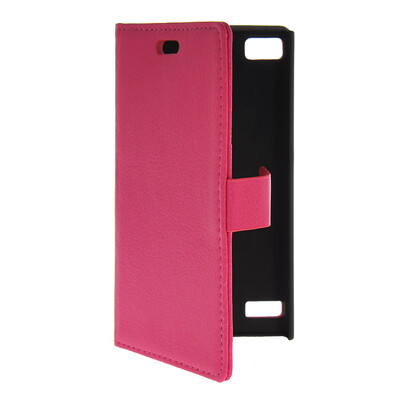 

MOONCASE Slim Leather Flip Wallet Card Pouch with Kickstand Shell Back ЧЕХОЛ ДЛЯ BlackBerry BB Z3 Hot pink