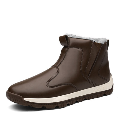 

2018 Hot Newest Keep Warm Men Winter Boots High Quality pu Leather Wear Resisting Casual For Men Fashion Male Boots