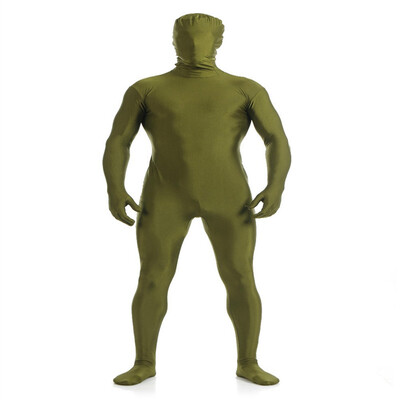 

Gesikai Mens Full Bodysuits Brown Spandex Lycra Zentai Suit Custom Second Skin Tight Suits Nylon Bodysuit Halloween Costume