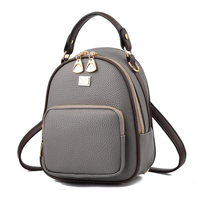 

2018 New Multi-functional PU Leather Ladies Shoulder Backpack for Younger Girls Rucksack Female Travel Backpack