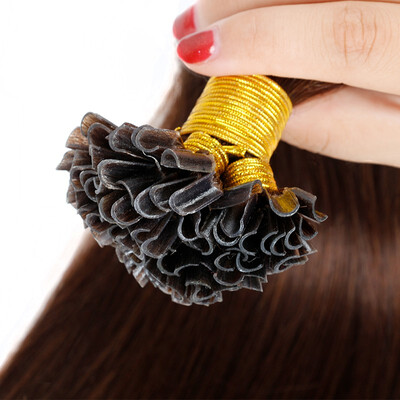 

BHF HAIR Fusion hair extensions Human Virgin Hair Brown Pre-bonded Keratin Nail Hair Extensions 1gs 20g pack
