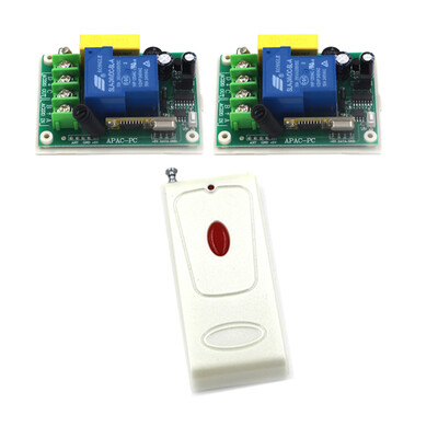 

MITI Digital wireless remote control switch 220v 30A 1CH 2 Receiver & 1Transmitter 315/433 MHZ for garage door / window /lamp