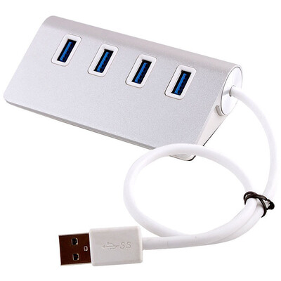 

High Speed Aluminum 4 Ports USB 30 Hub Portable USB Splitter For Macbook iMac Notebook Laptop PC