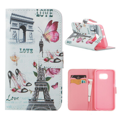 

MOONCASE ЧЕХОЛ ДЛЯ Samsung Galaxy S6 Edge Flip PU Leather Fold Wallet Card Slot Kickstand Back [Pattern series] /a09