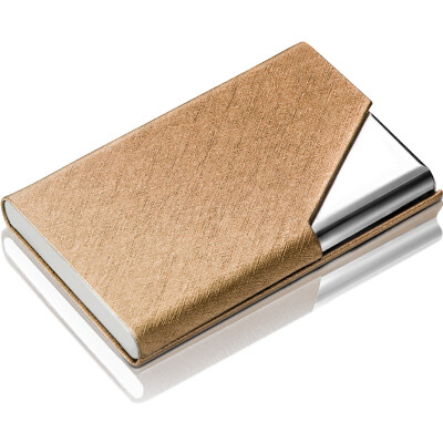 

Excellent (UHOO) 6605 business card holder coffee gold silk pattern 1 / box large capacity card case