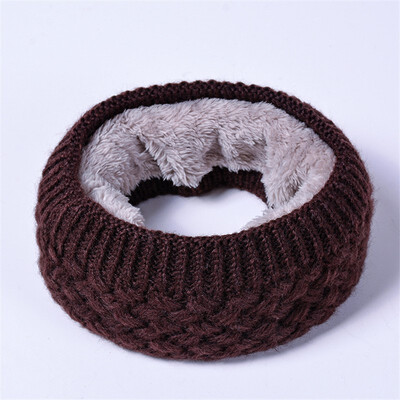 

Knitted Winter Scarf Women Causal Children Scarf Fashion Thickened Kids Neck Scarf For Girls Boy Cotton Ring Scarves