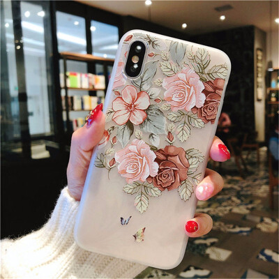 

Flower Silicon Phone Case For iPhone 7 8 Plus Rose Floral Leaves Cases For iPhone X 8 7 6 6S Plus 5 5S SE Soft TPU Cover