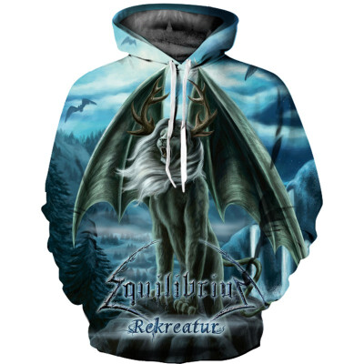 

QL-474 Mens Hoodie 3D Printed Women Pullover Sweater