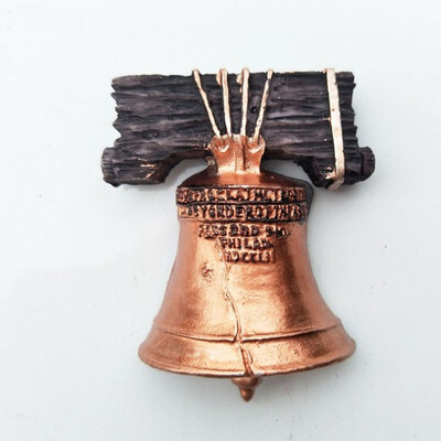 

1Pcs Creative Liberty Bell in Philadelphia USA Tourist Travel Souvenir 3D Resin Decorative Fridge Magnet Craft