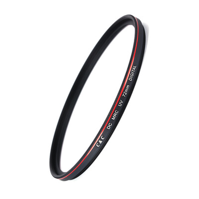 

C & C DC MRC UV 72mm ultra-thin double-sided multi-layer waterproof coating personalized red circle UV filter no vignette SLR camera protection mirror