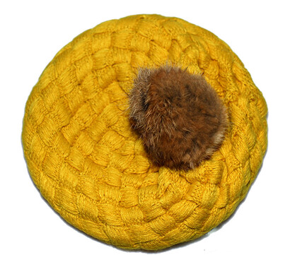 

Child Baby Boy Girl Bobble Hat Winter Raccoon Fur Knitted Ski Cap Beanie Beret