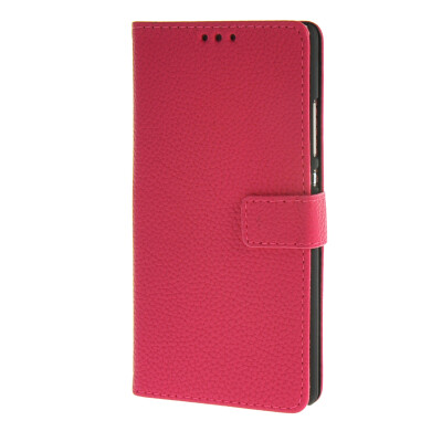 

MOONCASE Huawei Ascend P8 Case Litch Skin Leather Card Slot Wallet Flip Bracket Back Case Cover Hotpink