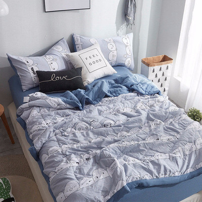 

Hot Style 2018 New Washing Cotton Print Summer By Imitation Of 100 Cotton Air Conditioning By Plain Color Summer Cool Quilt