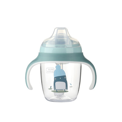 

Babycare drinking cup baby sippy cup childrens water cup leak-proof anti-fall fun cups lake green 210ml-2680