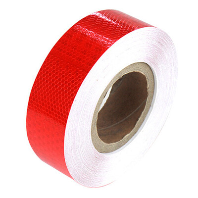 

Tencent CT high reflective body warning tape reflective stickers traffic car reflective film reflective strip truck bumper warning tape lattice reflective film 5cm red 25 meters