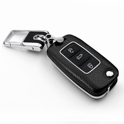 

SAIBON Volkswagen Key Case Tiguan Touareg Bora Lavender Sagitar Jetta Langda POLO Santana Leather Key Case Auto Accessories