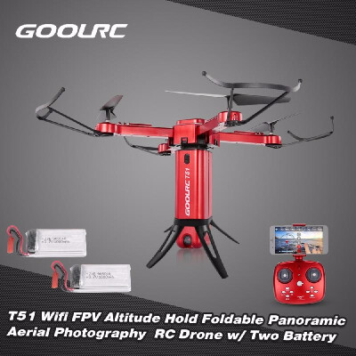 

Romacci Original GoolRC T51 Rocket 360 24G 720P Camera Wifi FPV 360 Degree Panoramic Aerial Photography Altitude Hold Foldable RC