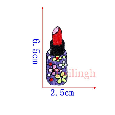

1Pc Lip Patches Iron On Embroidered Sequined Patch Flower Heart Love Applique DIY Sewing Fabric Repair Clothes Patches Stickers