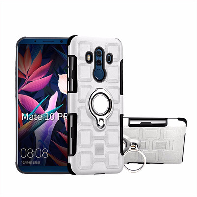 

SHS Phone Case For Huawei Mate 10 ProP9 Lite MiniMate Lite Pro Luxury Armor Ring Bracket Silicon TPU Lattice texture