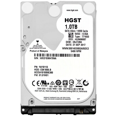 

HGST 1TB 5400 to 16M SATA3Gbs Supervisory Hard Drive HCC541010B9E360