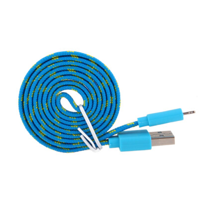 

3610Ft Durable Braided Flat 8Pin Double-sided USB Data Sync Charger Cable Cord for iPhone 5 5S 6 6S Plus iPad 4 5 Air iOS9