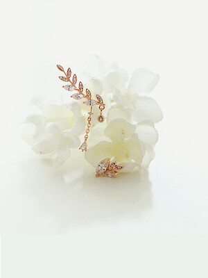 

ONICE 925 Sterling Silver Eearing with Lucky Leaves accented with Zircon WQE005