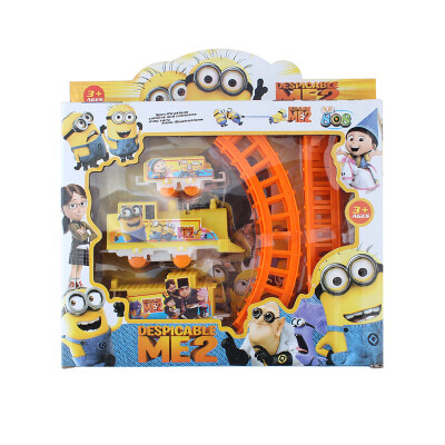 

NicerDicer Cute Movie Character Minions Figures Electric Train Track Kids Children Baby Toy