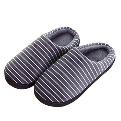 

Green cotton slippers non-slip bottom winter warm home slippers couple models mens section horizontal half half feet 40-41