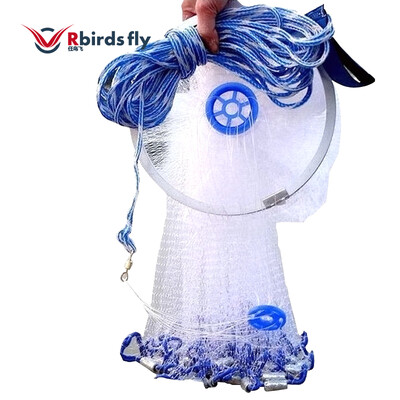 

Rbirdsfly hand throwing net traditional hand throwing net easy to throw net fishing net spinning net net pendant fishing net si