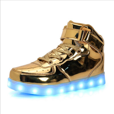 

2018 USB Charging Led luminous Shoes For Boys girls Fashion Light Up Casual kids Sole Glowing Children Sneakers