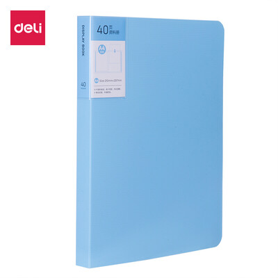 

Deli deli 40 pages A4 fashion information booklet folder folder student papers sky blue single only 5066