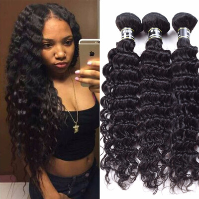 

Amazing Star Brazilian Virgin Hair Deep Wave 3 Bundles Brazilian Deep Wave Hair Bundles Human Hair Extensions Tangle Free