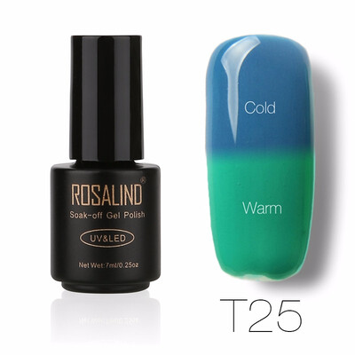 

ROSALIND Gel 1S 7ML Temperature changing Chameleon Gel Nail Polish Top Base Coat Needed poly gel Semi Permanent primer for nails