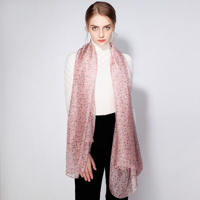 

Shanghai Story STORY Of SHANGHAI Silk Scarf Ladies Fall Winter Warm Blend Scarf Shawl Flower Shadow Beauty Pink