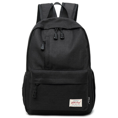 

Pure Color Shoulder Bag Travel Backpack for Middle School Student Bag Female Leisure Couple Rucksack Waterproof
