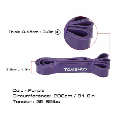 

TOMSHOO Workout Loop Band Pull Up Assist Band Stretch Resistance Band Powerlifting Bodybulding Yoga Exercise Fitness Assist Band