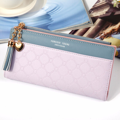 

Ladies Wallet long PU leather handbag fashion zipper womens mobile phone card wrapping gift box