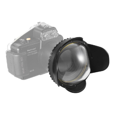 

MEIKON Underwater Camera 200mm Fisheye Wide Angle Lens Dome Port Case Shade Cover 60m 197ft Waterproof 67mm Round Adapter for Cam