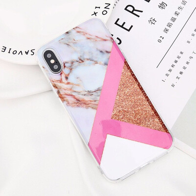

Marble Phone Case For iPhone X 8 7 6 6S Plus Glossy Stone Silicone Soft Cover