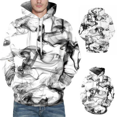 

Mens Fashion Casual Pullover Long Sleeve Digital Printed Hooded Sweatshirt
