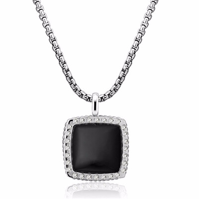 

Colorful Stone Crystal Pendant Stainless Steel Necklaces