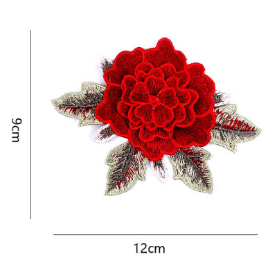 

Sunbling 1 pcs Embroidered Flowers Sew On Lace Patches Colorful Applique Sticker For Women Dress Clothing